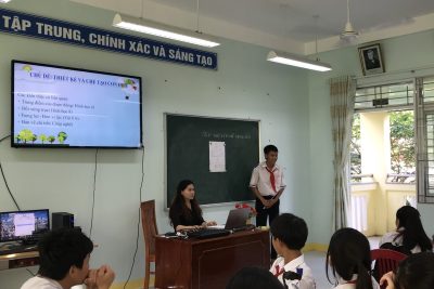 Tổ Toán Tin trường THCS Phổ An tổ chức tiết dạy STEM chủ đề “Thiết kế và chế tạo con diều” được thực hiện bởi cô giáo Võ Thị Phương Loan.
